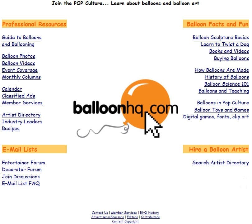 BalloonHQ CSS-driven design rolled out in December, 2002
