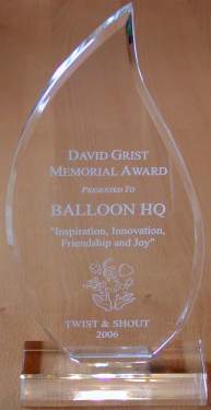 Balloon HQ receives the 2006 David Grist memorial award