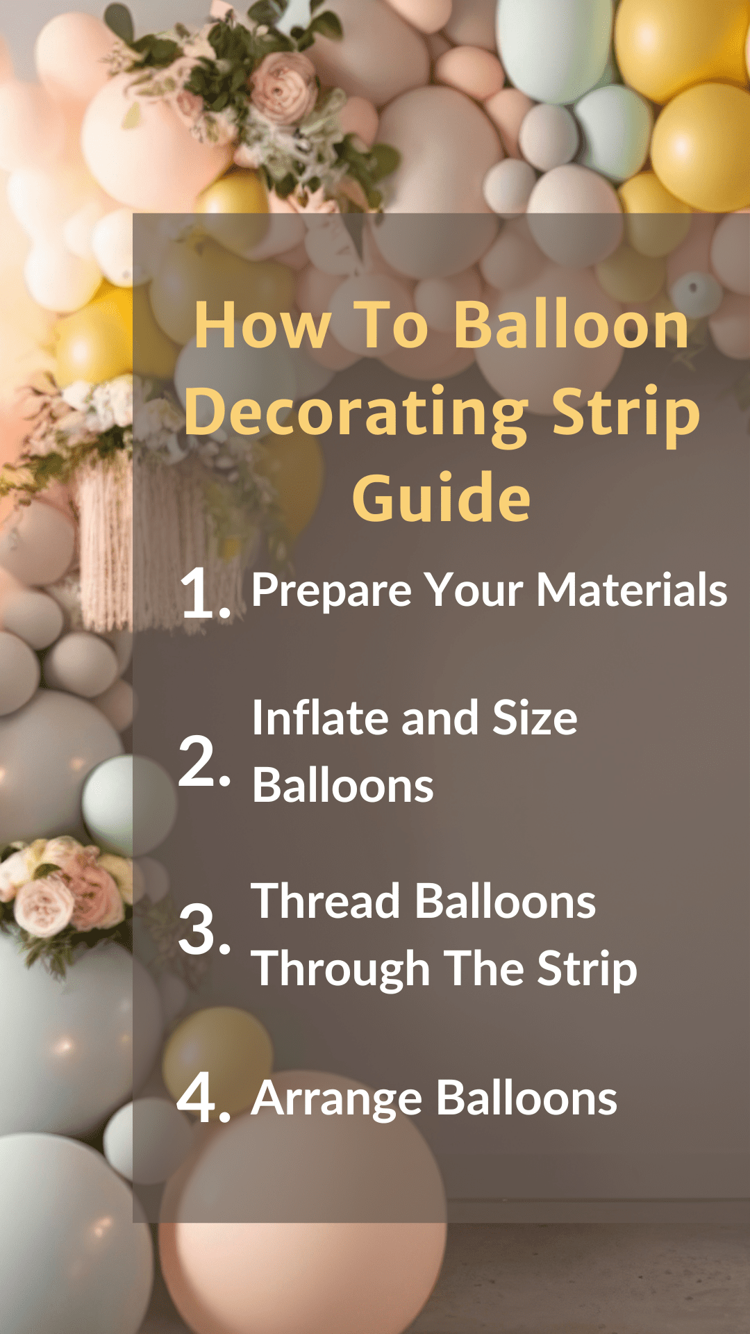 How To Balloon Decorating Strip Guide - Pinterest
