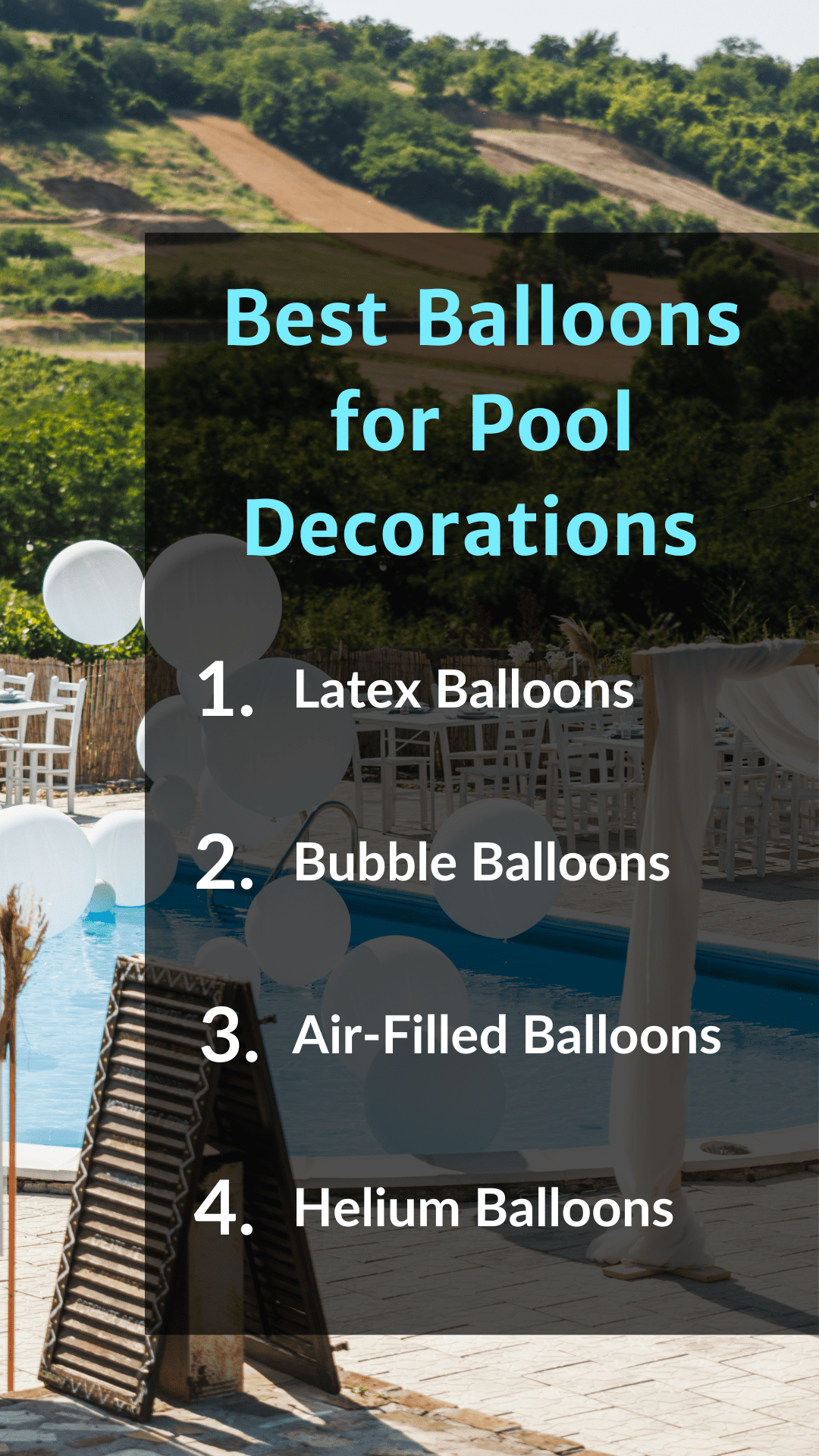Best Balloons for Pool Decorations Including Floating and Helium - Pinterest