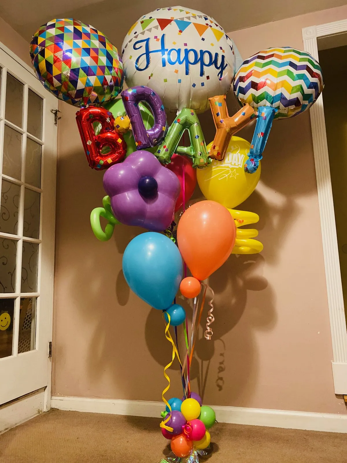 happy birthday balloon bouquet