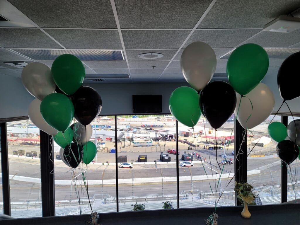 helium balloon bouquet NASCAR Richmond International Raceway