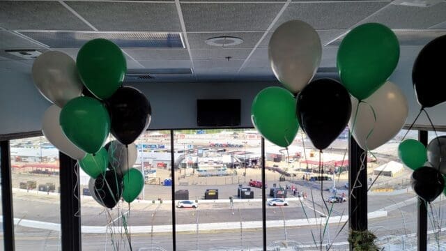 helium balloon bouquet NASCAR Richmond International Raceway