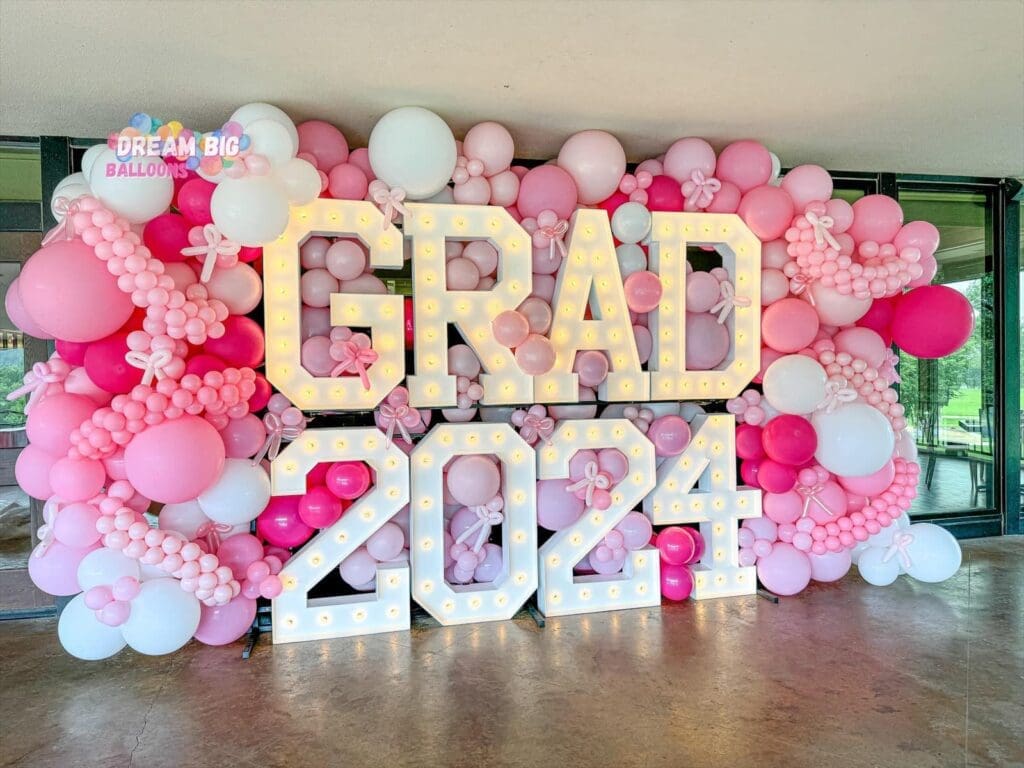 graduation+balloon+arch+garland+waco+texas+marquee+balloons